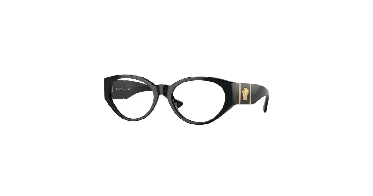 Versace EYEGLASSES VE3345-GB1-54 New with case Versace VE3345 Optical Frame GB1 Black - eye-oo.com main image 4
