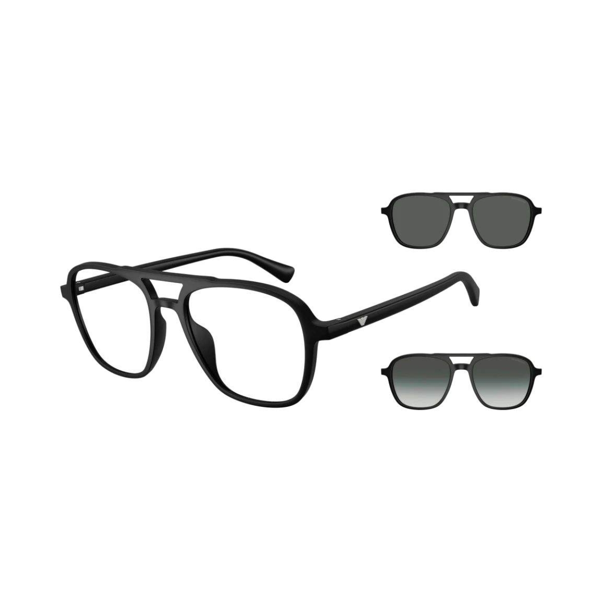 Emporio Armani EA4279U 50011W 53 магнитна клип-он мъжка рамка със слънцезащитни приставки