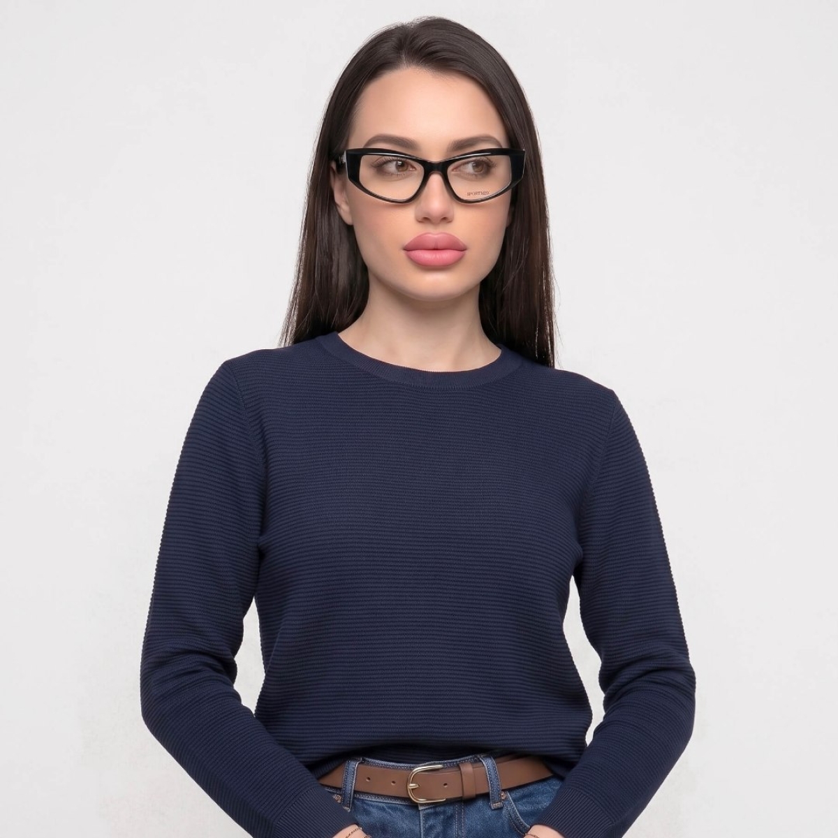 Sportmax SM5003 001 51 оригинална дамска ацетатна рамка за очила в черно Sportmax SM5003 001 51 оригинална дамска ацетатна рамка за очила в черно